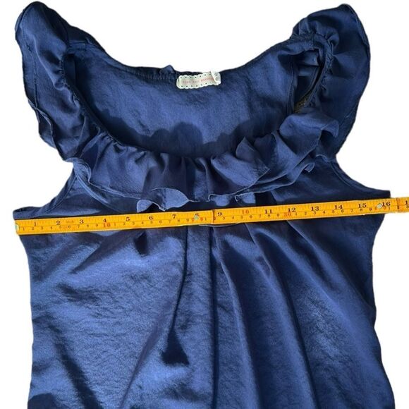 Urban Outfitters Pins & Needles Blue Ruffle Neck Sleeveless Mini Dress. Small. - Picture 4 of 8